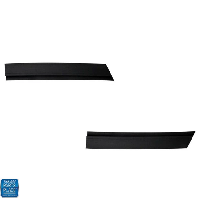 66-67 Chevelle Interior Rear Package Tray Window Windlace End Caps Pr Hardtop