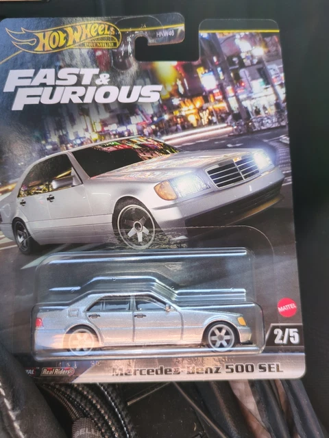Modèle Hot Wheels Fast And Furious - Mercedes-Benz 500 SEL 1:64 - 7 Cm - Collection Die Cast - 8