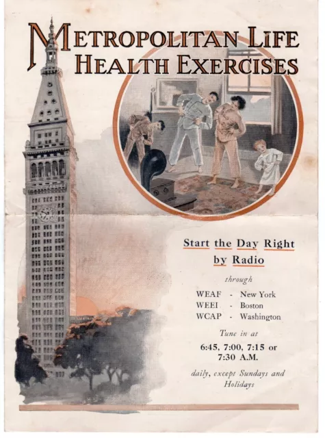 Metropolitan Life Health Exercises Advertising Pamphlet 1920's