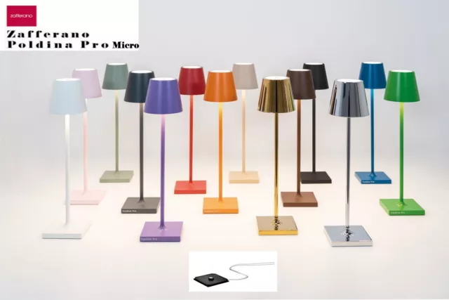 Poldina Pro Micro Lampada da Tavolo Batteria Ricaricabile  Touch Zafferano
