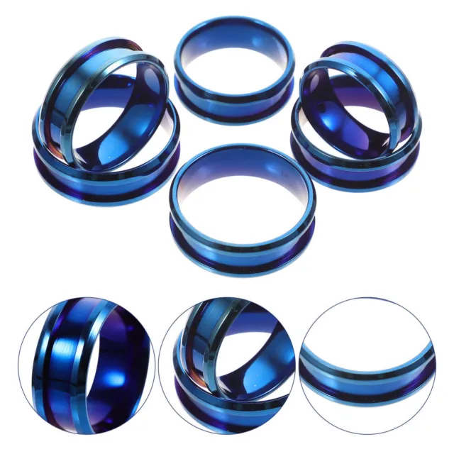 6 piezas anillo Geriffelter acero inoxidable núcleo anillo creador de anillos