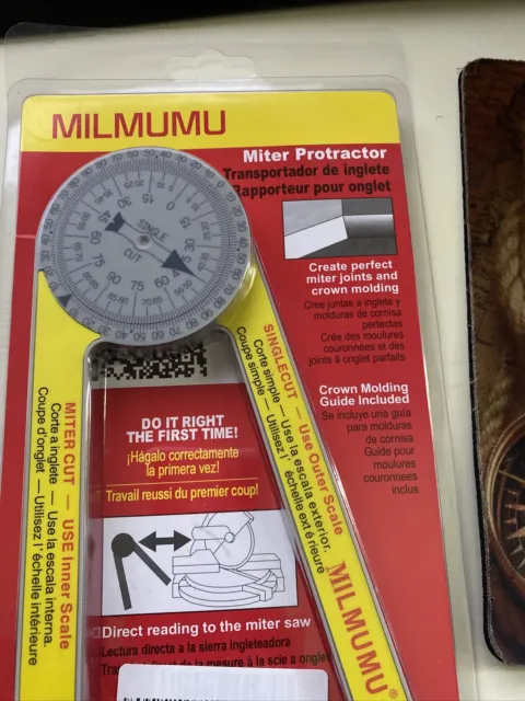 Milmumu Miter Saw Protractor 7-Inch Professional Carpenter Angle Finder New