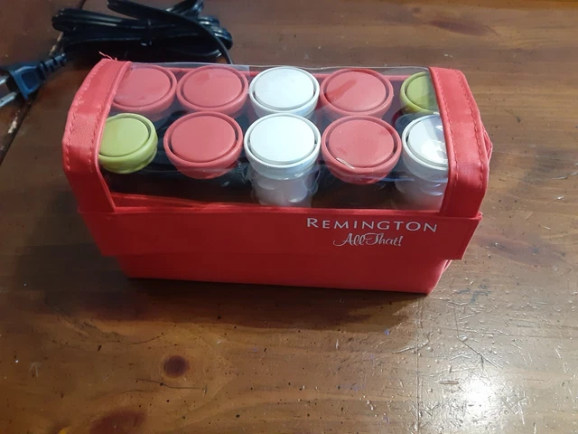 Remington All That Hot Rollers Hair Pageant 10 Curlers Red Travel Case no clips
