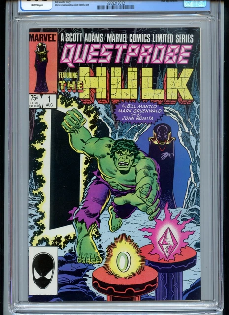 Questprobe #1 CGC 9.8 White Pages Hulk App 1984