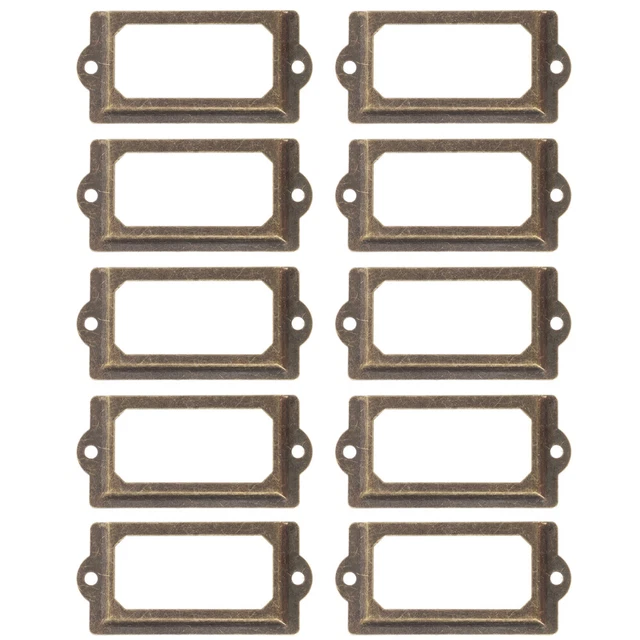 12 Pcs Porte-étiquettes En Métal Boîte D'étiquette Porte-autocollant Support