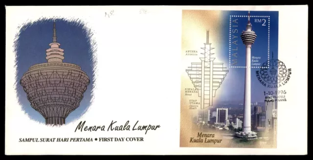 Mayfairstamps Malasia FDC 1996 Torre Menara Kuala Lumpur Primer Día Cubierta aaj_03