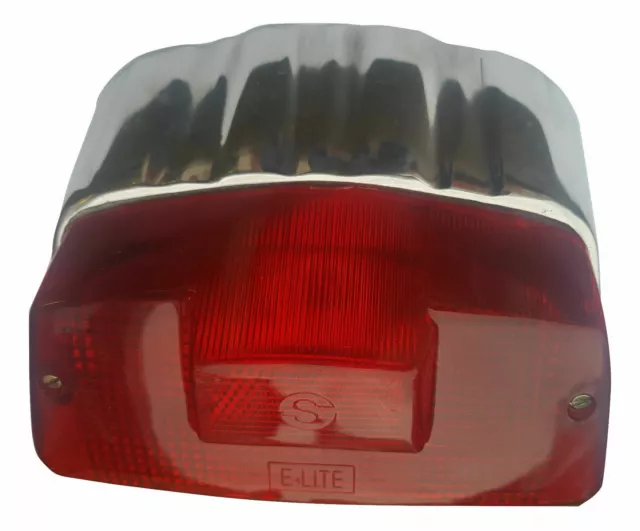 Rear Lambretta Gp Light Alloy Metal Polished Back Light Tail Lamp