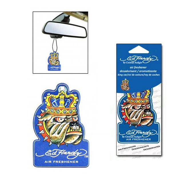 Ed Hardy by Christian Audigier Bulldog King Car Scent Hanging Air Freshener