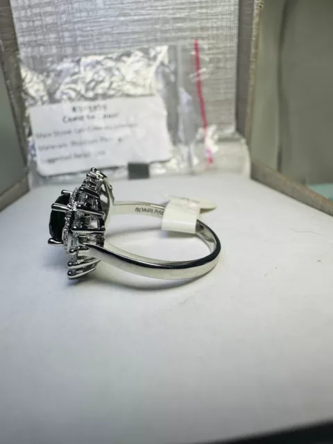 NIB Ring Bomb Party Sz9 RBP3359 Coast To Coast LC Emerald Rhodium P Band 3