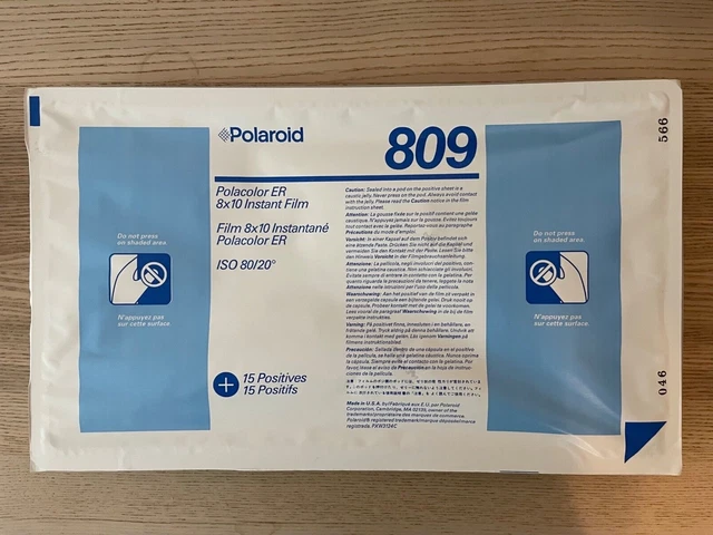 SEALED Box of Vintage Polaroid 809 Color 8x10 Instant Film