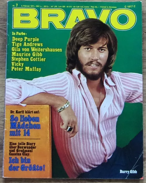BRAVO 7/08.02.1971 Deep Purple,Muhamad Ali,Bee Gees,Vicky Leandros,Peter Maffay