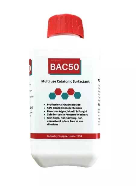 Bac 50 Benzalkonium Chloride Concentrate Algaecide Bactericide Fungicide BAC50