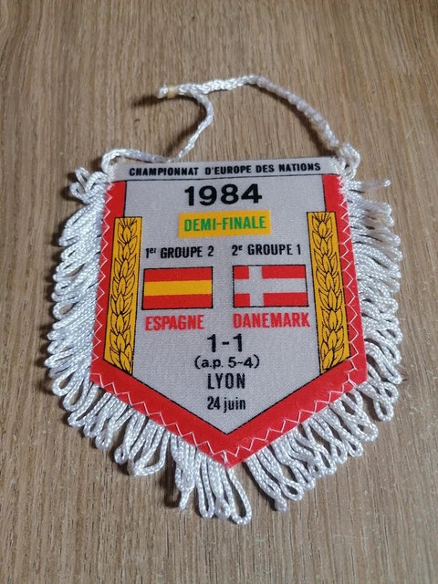 Dansk 1984 coupe d'Europe Denmark fanion vintage banderin pennant