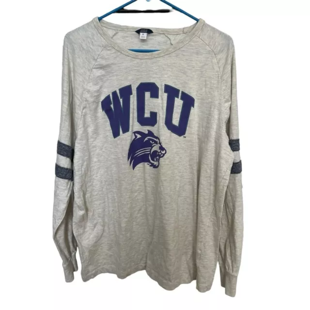 MV Sport Womens Rugby Style Western Carolina Catamounts Long Sleeve Shirt WCU XL