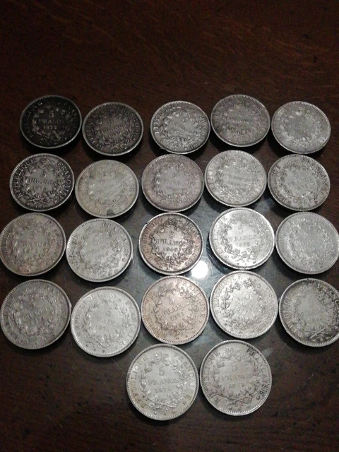 5 Francs Hercule Argent 22 Pièces