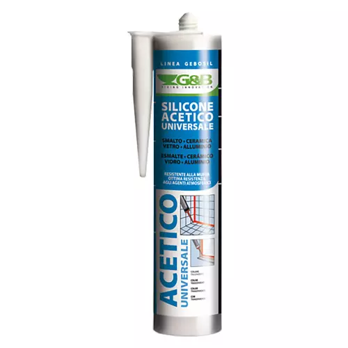 Silicone acetico professionale universale 280 ml colore nero resiste ai raggi uv