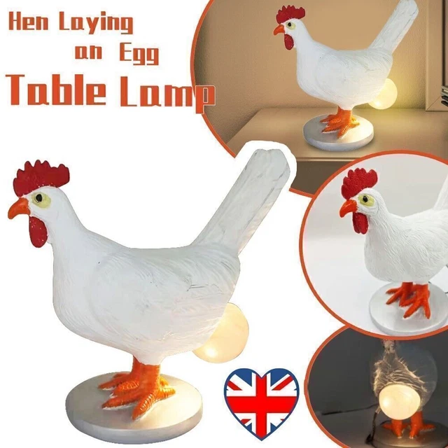 CHICKEN USB DESK Lamp Funny Resin Hens Lay Eggs Lamp Art Crafts for ...