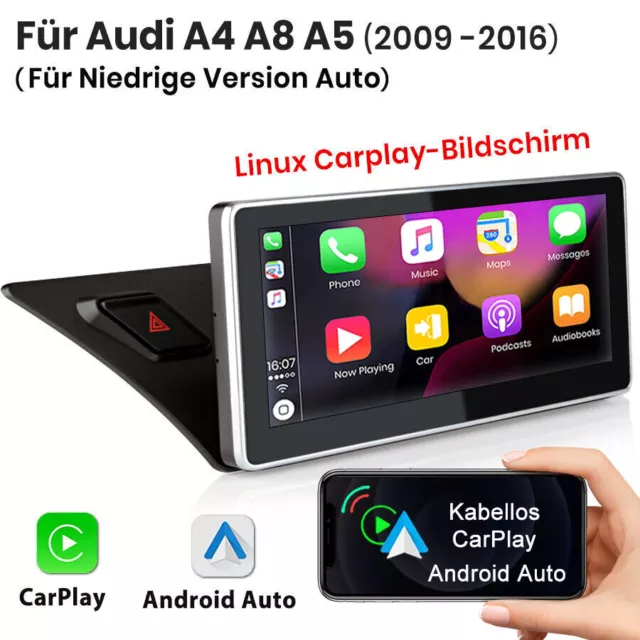 Carplay Android Auto Autoradio pour Audi A4 A8 A5 2009-2017 Linux GPS Navi...