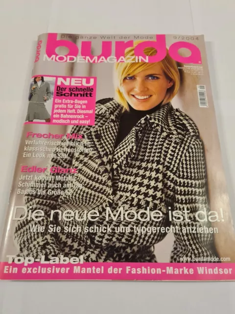 Burda Modemagazin 9/2004 Mode Zeitschrift Schnittmuster Vorlage Nähen