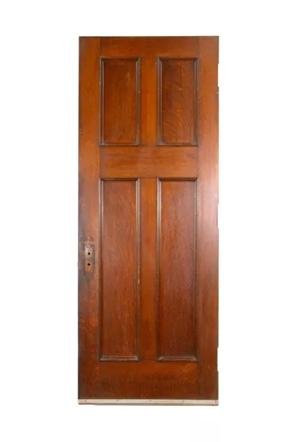 Reclaimed Dark Tone 4 Pane Oak Passage Door 93.5 x 35.75