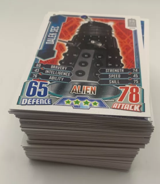 Topps Dr Doctor Who Alien Attax 50th Anniversary Complete Common Card Base Set