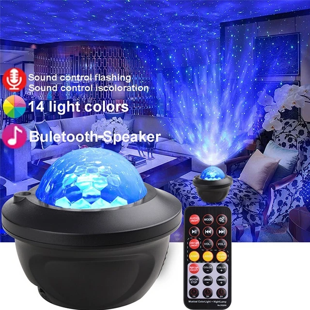 GALAXY PROJECTOR NIGHT Light Starry Star Moon Bluetooth Music Lamp w