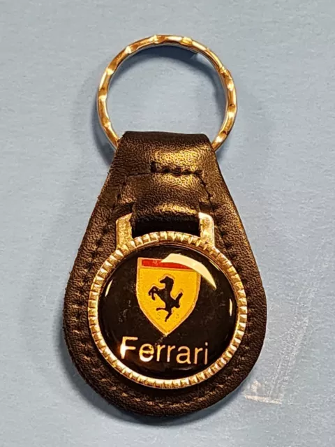 Vintage Leather Ferrari Keychain/keyfob