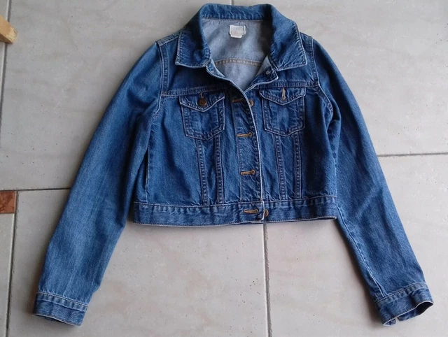 Blouson court veste en jean fille taille 13/14 ans forever 21