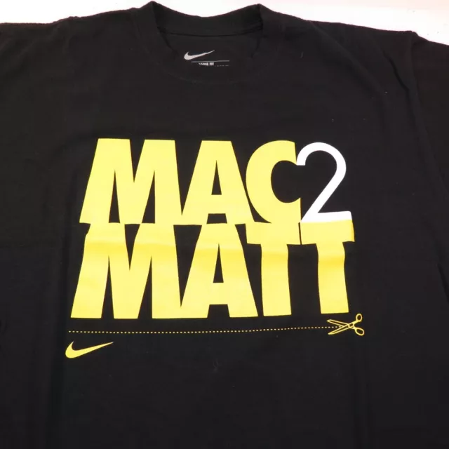 NIKE MAC 2 MATT UNIVERSITY OREGON DUCKS Commemorative KNIGHT ARENA T SHIRT Sz L