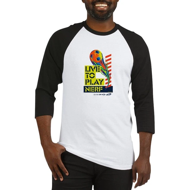 CafePress Live To Play Nerf Soccer Baseball Jersey Baseball Tee (1125264732)