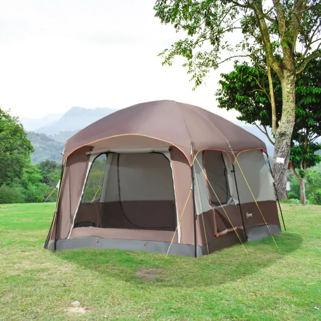 Two Room Camping Tent with Vestibule, UV50+, 3000 mm Water Column, for 3-4 Man