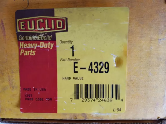 Euclid Tag Axles Control Valve E-4329