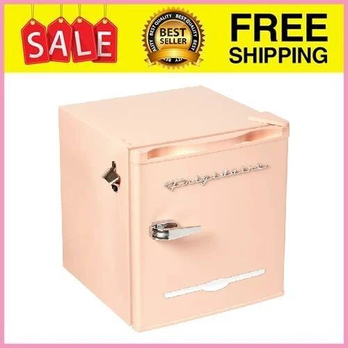 FRIGIDAIRE 1.6 CU Ft. Retro Compact Refrigerator with Side Bottle