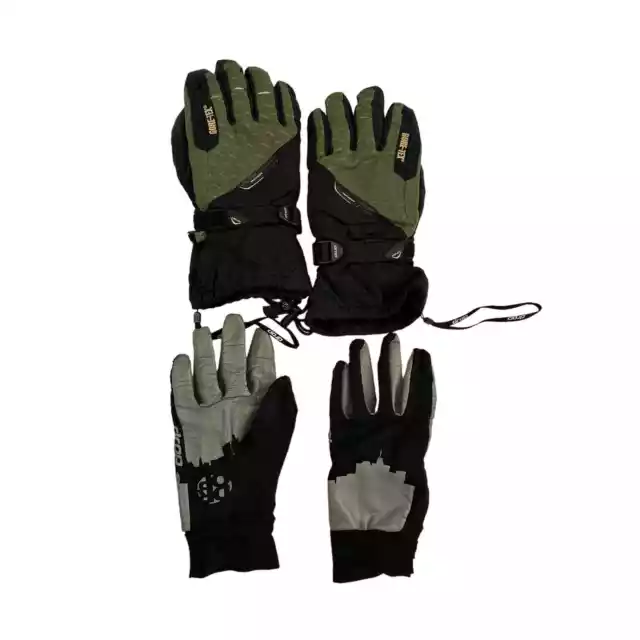 Drop Gore-Tex Green Black Snow Ski WInter Lined Medium Gloves