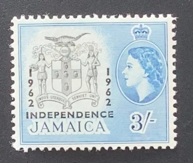 Jamaica 1962 QEII Independence 3s Arms Black and Blue - UHM