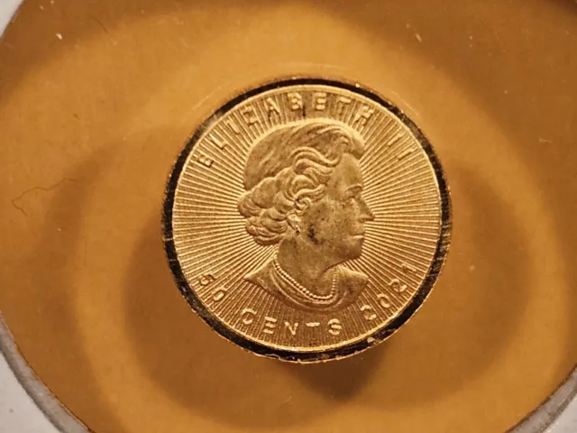 GOLD! GEM Brilliant Uncirculated 2021 Canada Gold 50 cent
