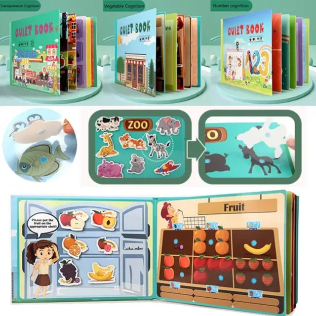 Montessori Toy Quiet Busy Book Toddler kids Early Educational Learning Sensory