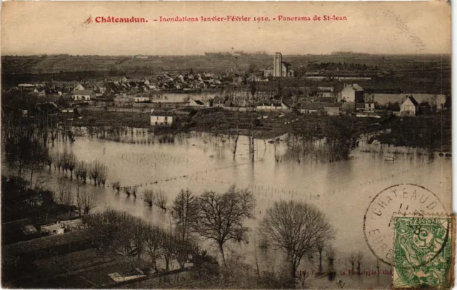 CPA AK CHATEAUDUN - Floodations 1910 - Panorama of St-JEAN (385640)