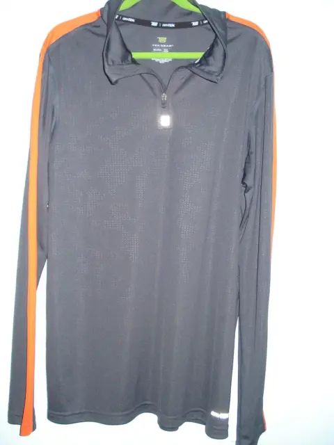 TEK GEAR(18-20)sport Grey/orange shirt Fits like 12-14 !DryTEK Shirt NWoT.