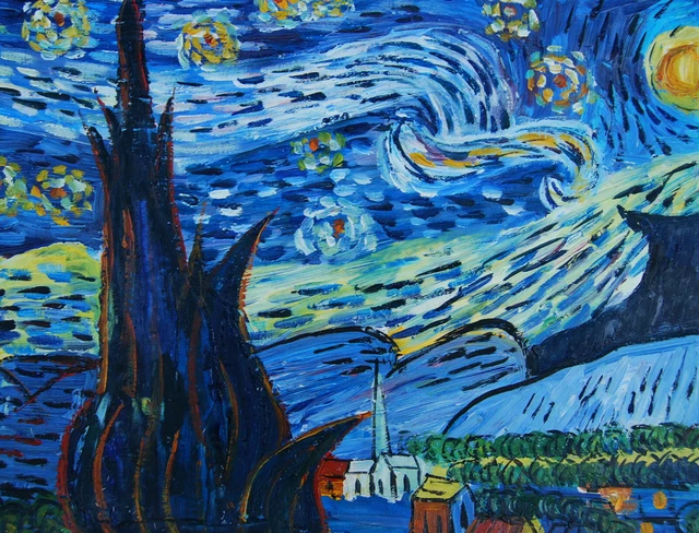 Tableau nuit etoilee top