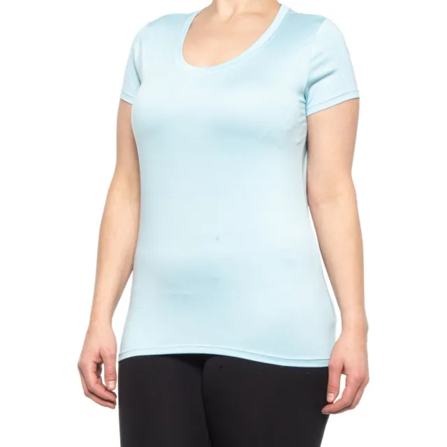Marmot NWT Women's Stretch Corydalis Blue UPF45 ALL-AROUND Tee Shirt, Size Large