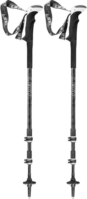 LEKI Black Series SL2 Plus Carbon Trekking Poles Hiking Sticks Unisex 100-135 CM