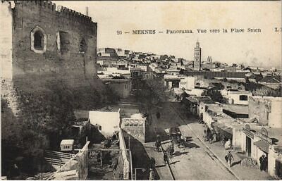 CPA ak morocco meknes panorama vue vers la place (10766)