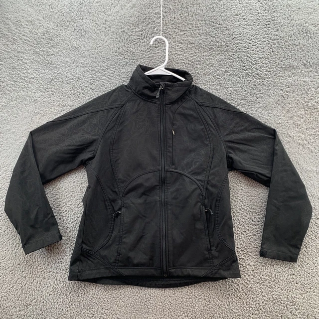 Black Diamond Jacket Womens Medium M Black Full Zip Front Pockets Softshell Warm