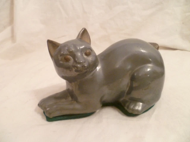 STATUETTE CHAT EN Metal Vintage EUR 20,00 - PicClick FR