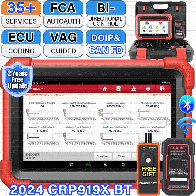 LAUNCH X431 CRP919X BT PRO Elite Bidirectional Car Diagnostic Scanner ...