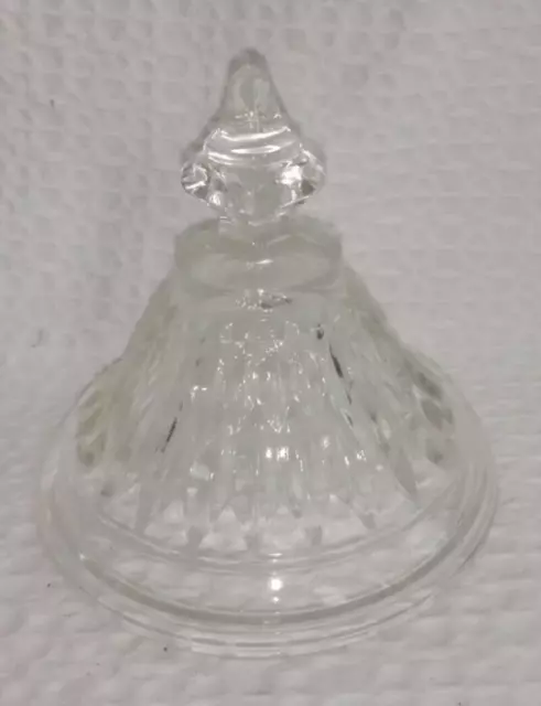 Vintage CLEAR GLASS CANDY DISH OR APOTHECARY JAR LID ONLY