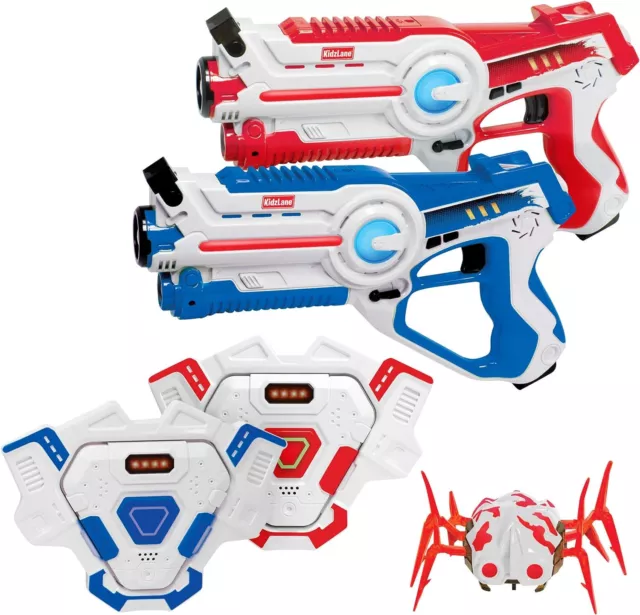 Kidzlane Laser tag Set | Lazer Tag Set of 2 with Vest and Shooting Target Spider