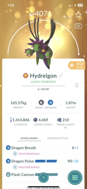 Shiny Hydreigon ( Deino Evolution ) Pokemon Trade Go