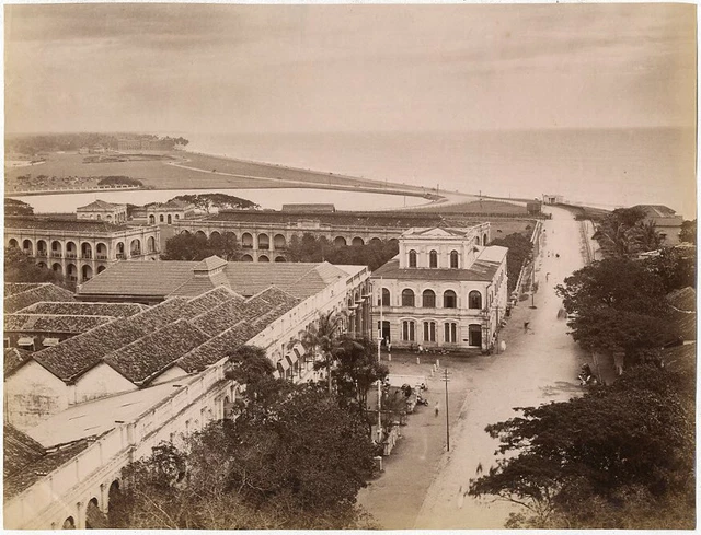 Photo Albumen Ceylon Sri Lanka Colombo to The 1870/80